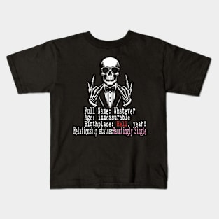 Charming Bones: Single & Metalhead Kids T-Shirt